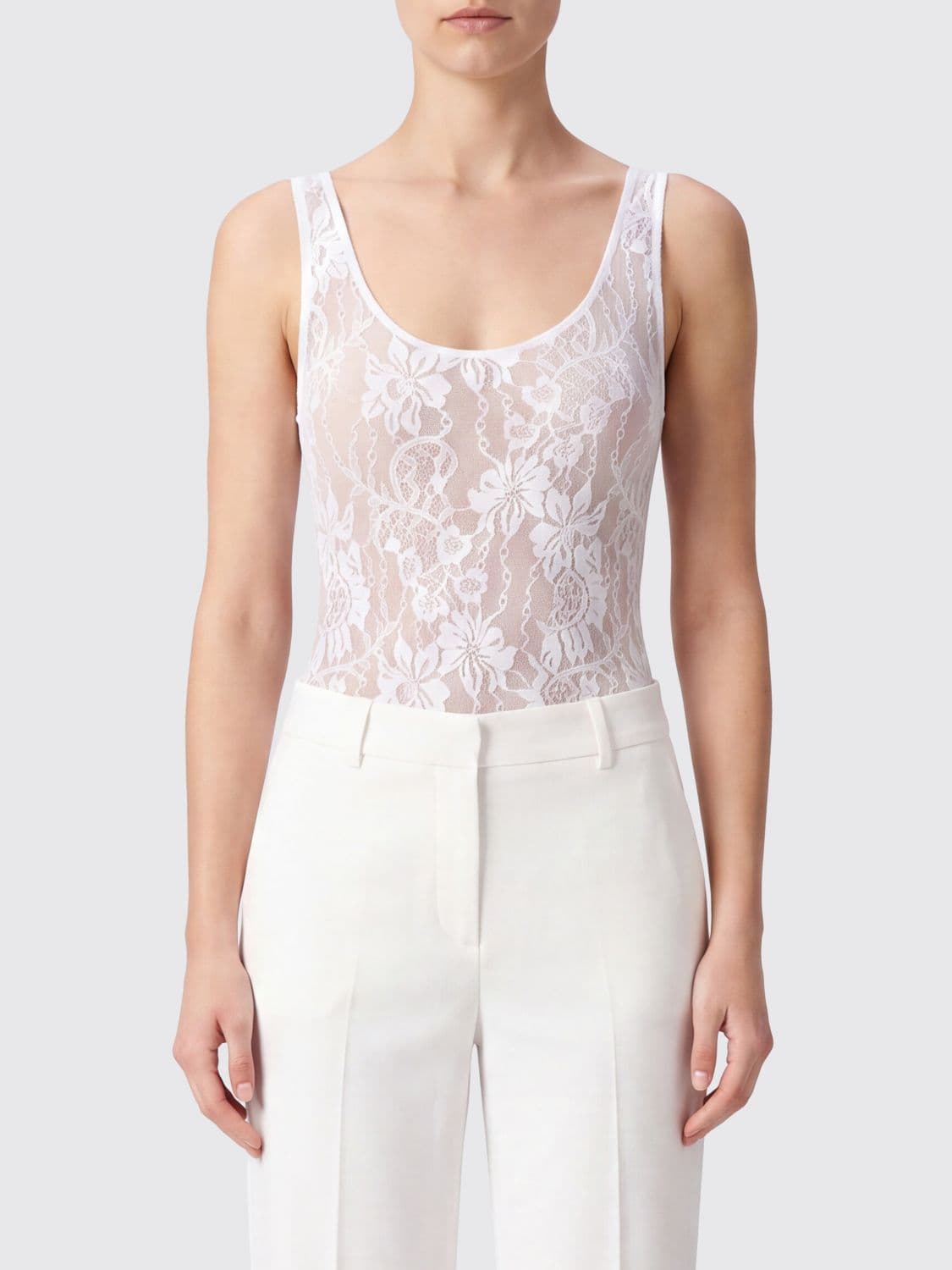 Zimmermann Off-the-Shoulder Sheer Lace Evening Top