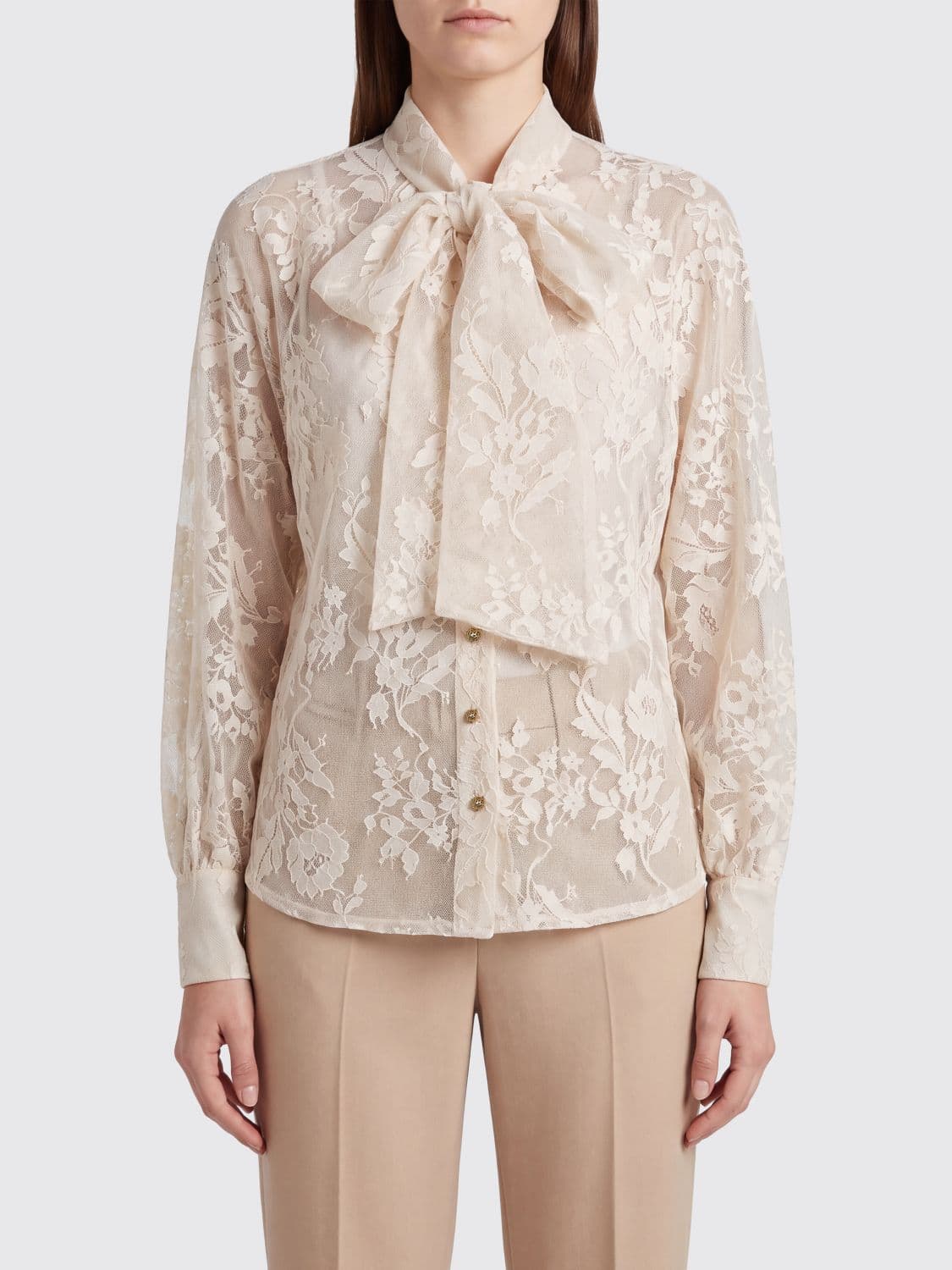 Zimmermann Valiant Pussy-Bow Lace Shirt