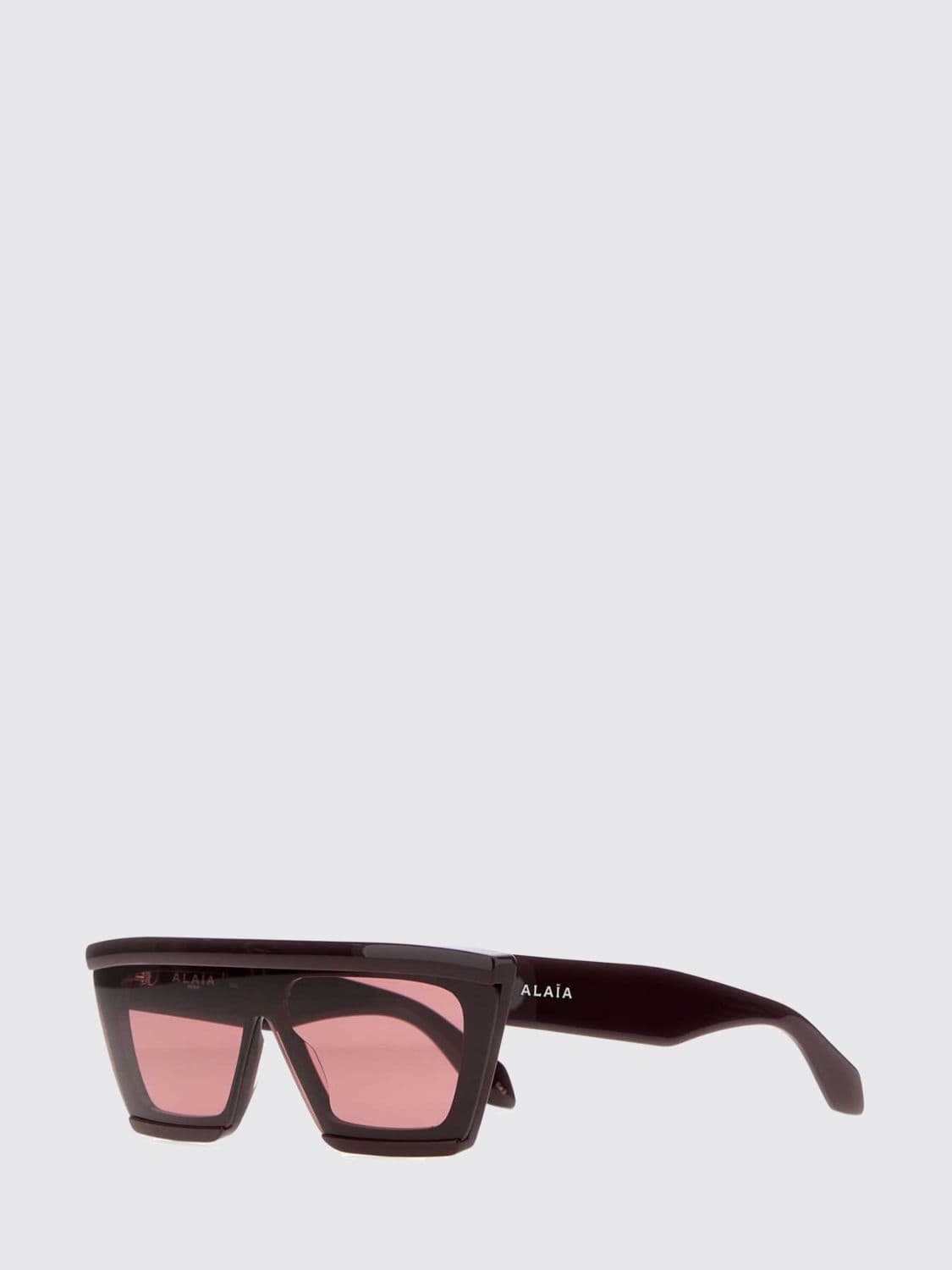 Alaïa Cat-Eye Sunglasses in Black Acetate with Coloured Lenses