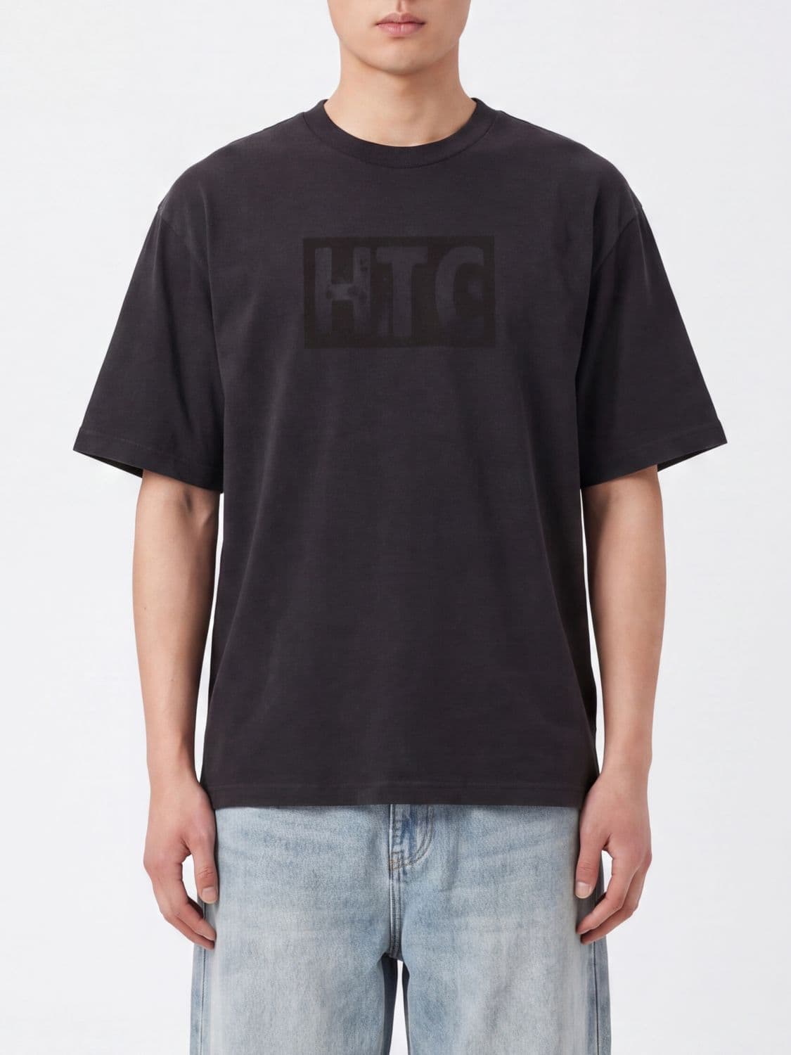 Htc Los Angeles Relaxed Fit Tone-on-Tone Logo Cotton T-shirt