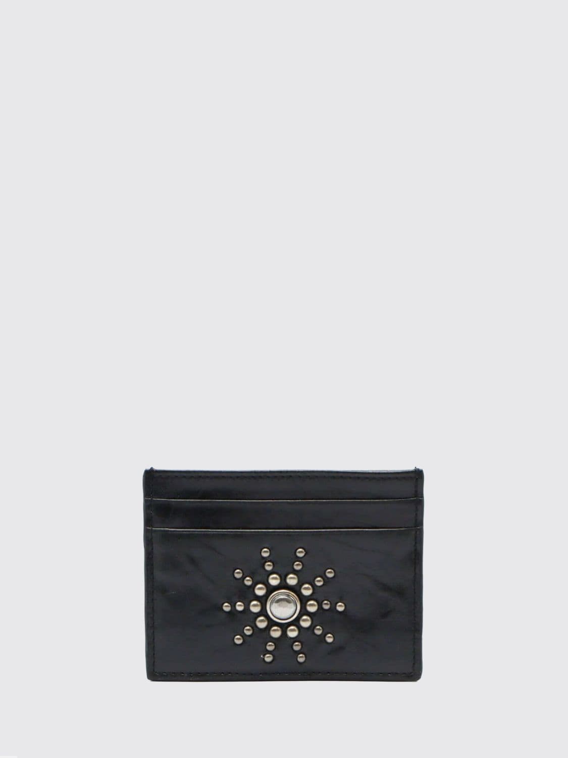Htc Los Angeles Cowhide Leather Card Holder with Embroidery