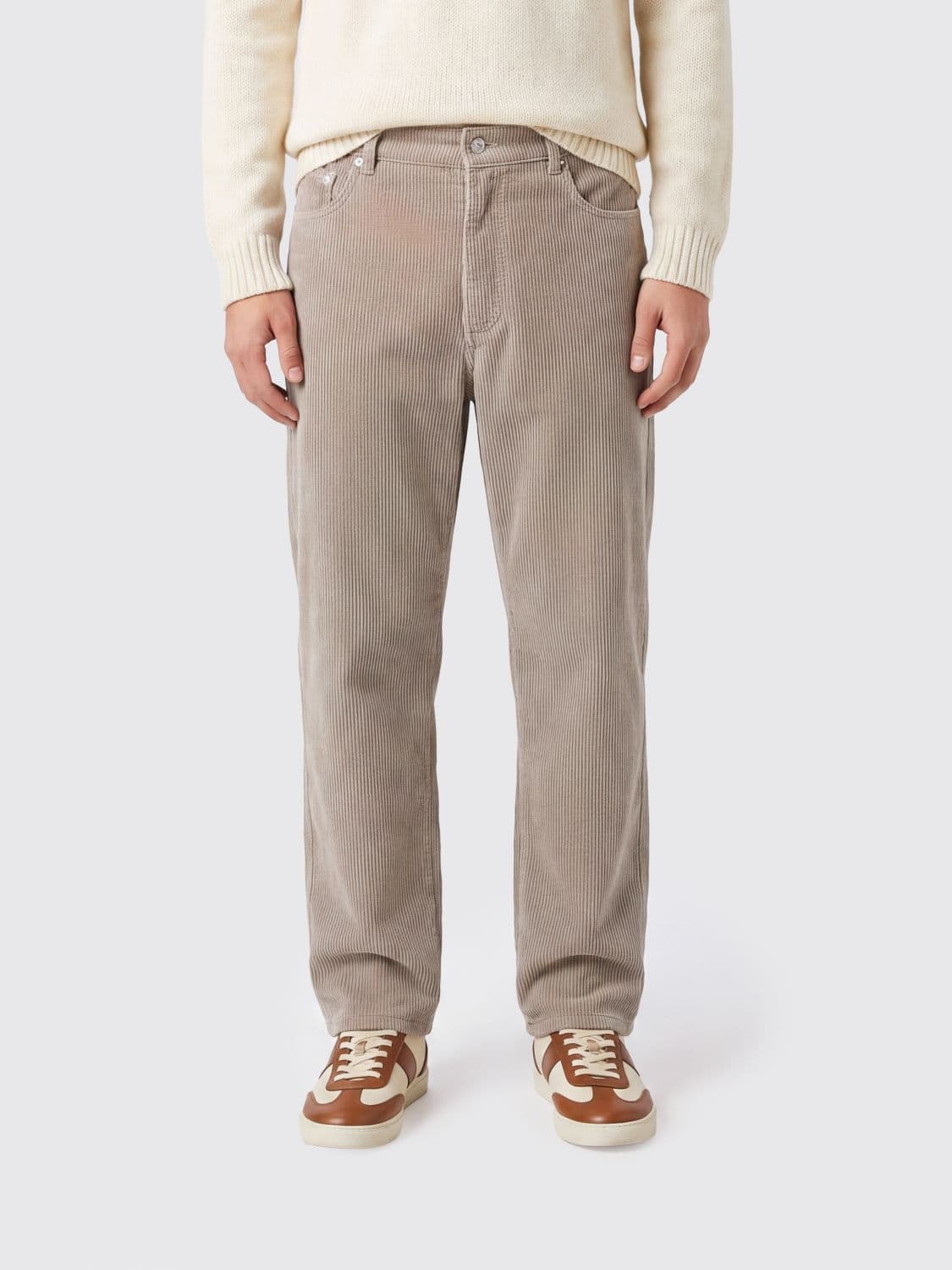 A.p.c. A. P.C. Wide-Leg Trousers in Cotton Corduroy with a Mid-Rise Waist
