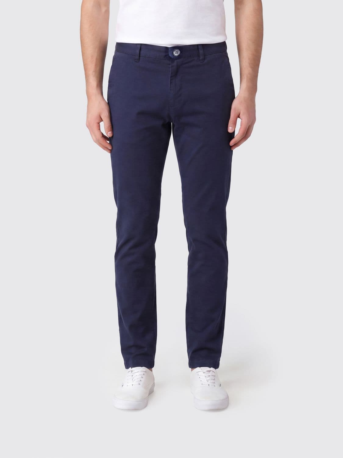 Incotex Slim Fit Chino Trousers in Stretch Cotton with a Mid-Rise Waist