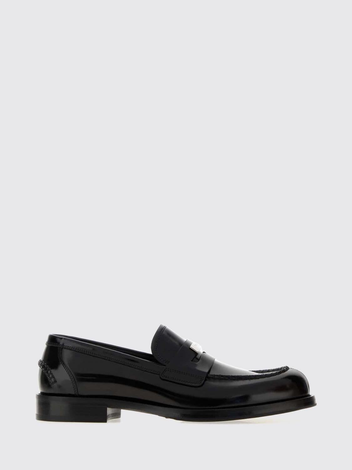 Dolce & Gabbana Brushed Calfskin Penny Loafers with Logo