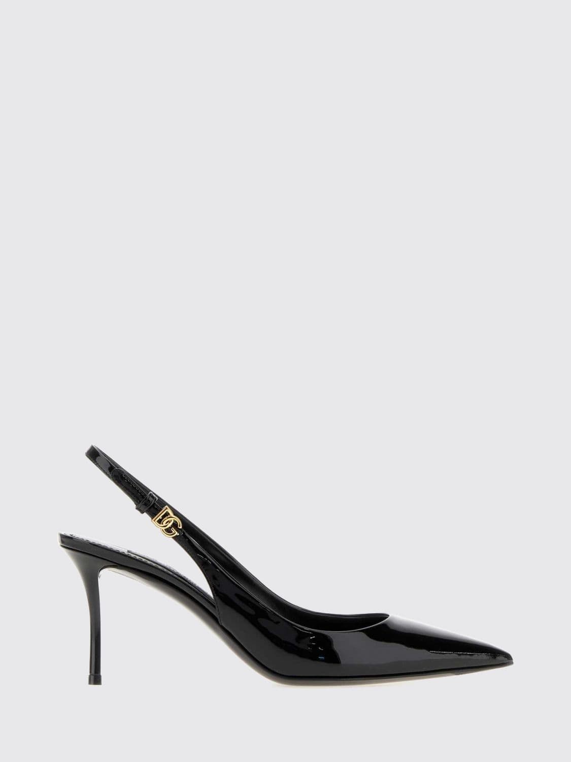 Dolce & Gabbana Patent Leather Slingback Pumps with DG Logo