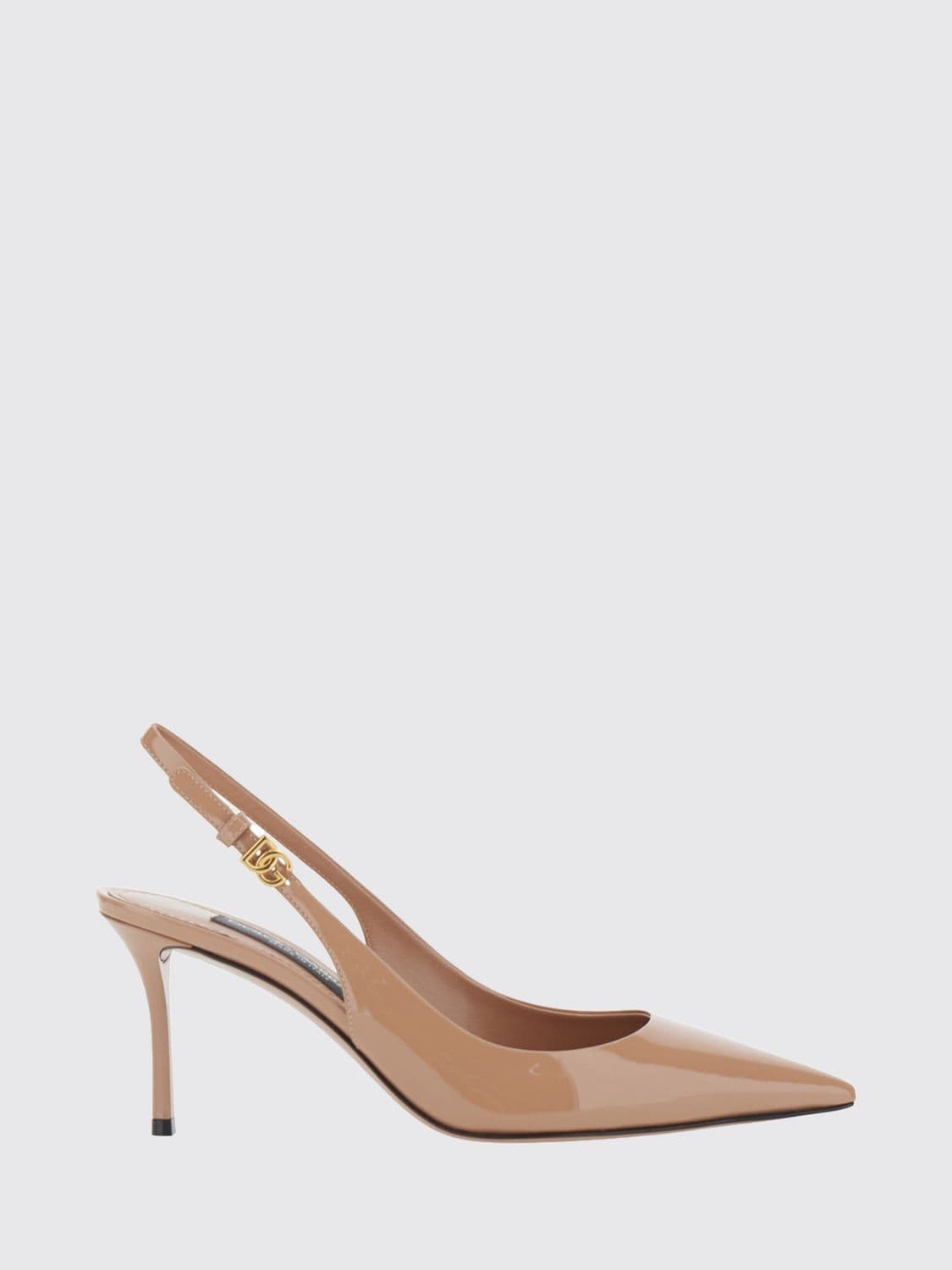 Dolce & Gabbana Patent Leather Slingback Pumps with DG Logo