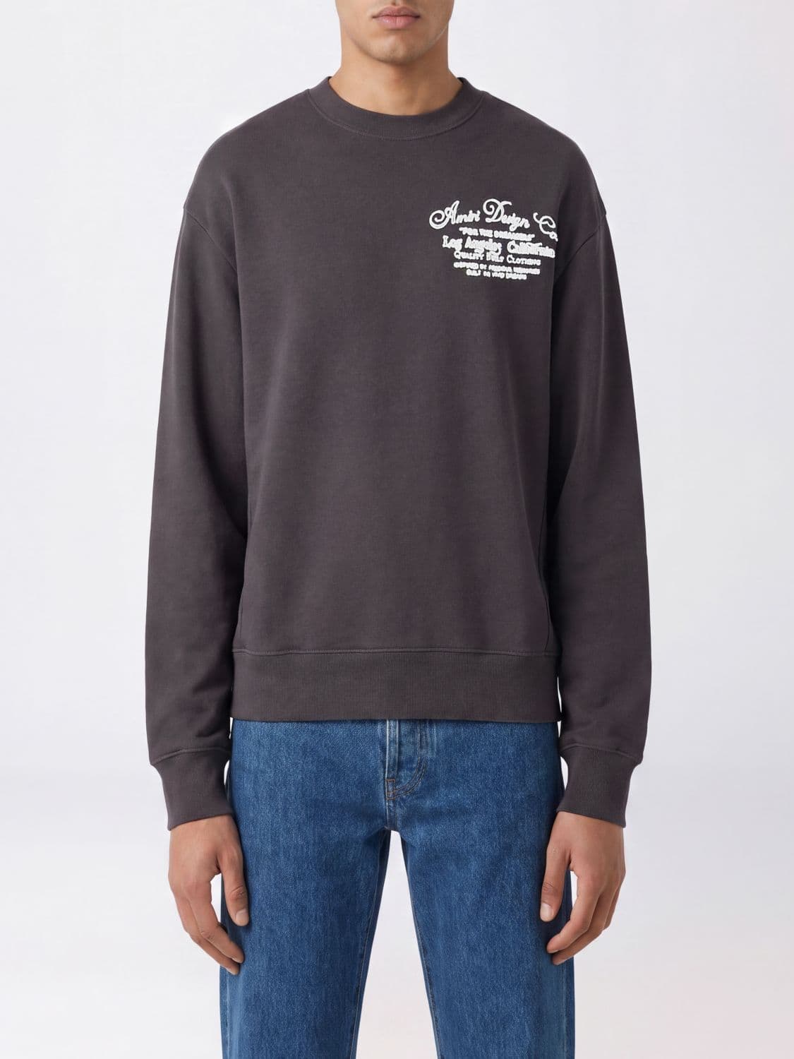 Amiri Embroidered Logo Cotton Sweatshirt with Dropped Shoulders