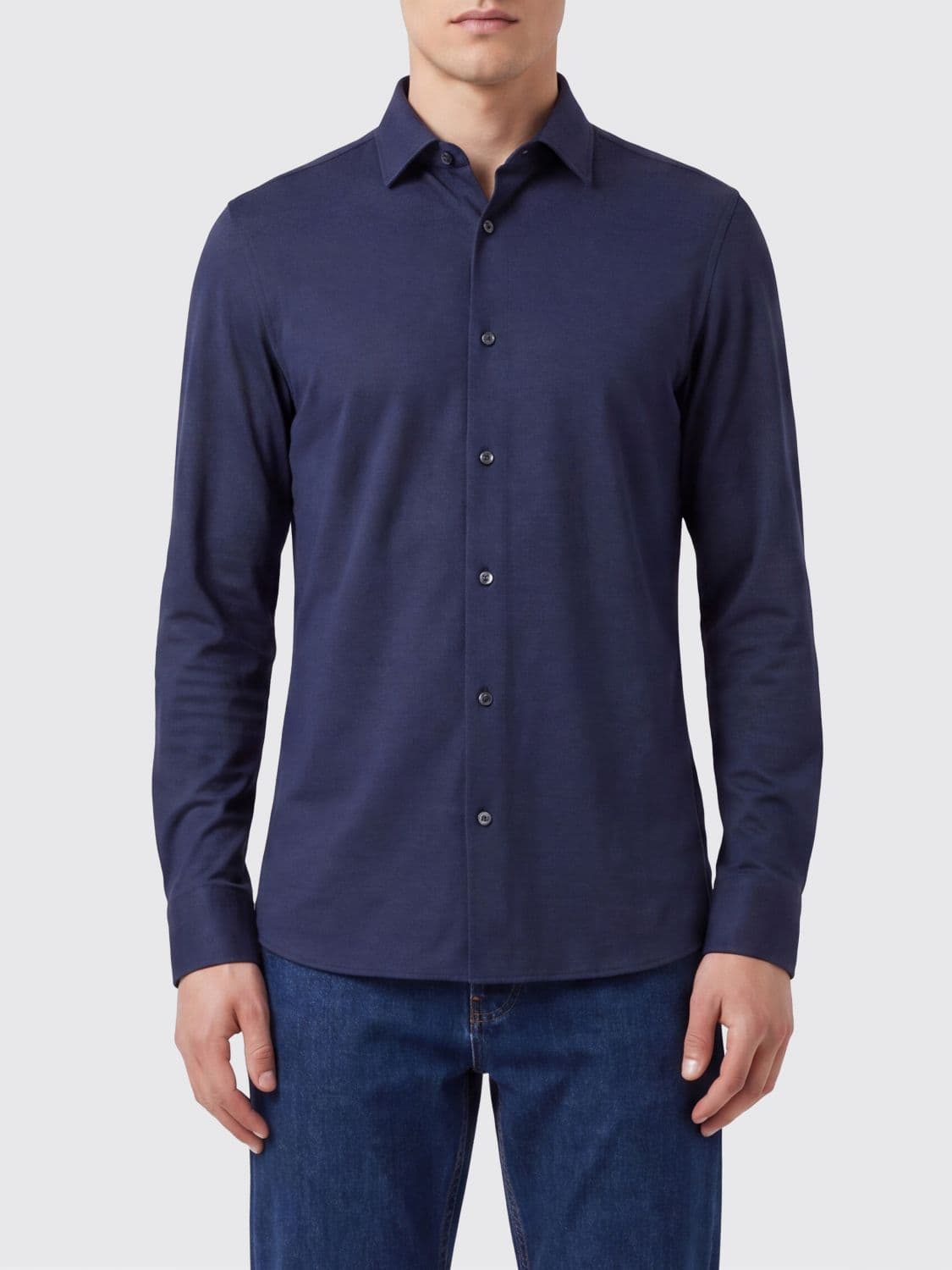 Rrd Long-Sleeved Polyamide Jersey Shirt with French Collar