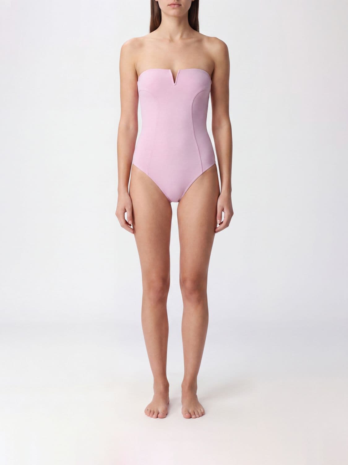 Eres One-Piece Swimsuit with Teardrop Neckline and Off-Shoulder Design