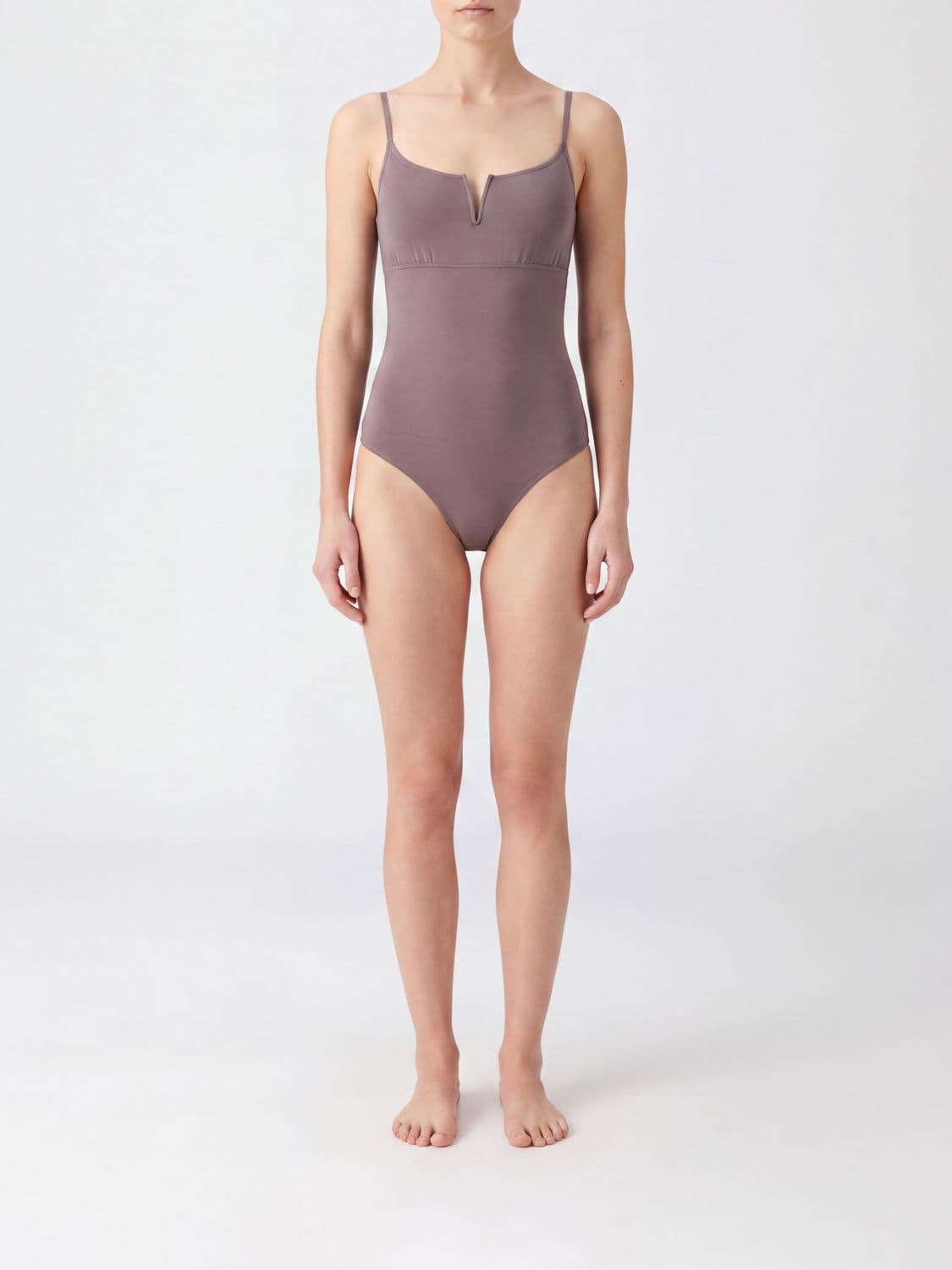 Eres One-Piece Swimsuit with Teardrop Neckline and Thin Straps