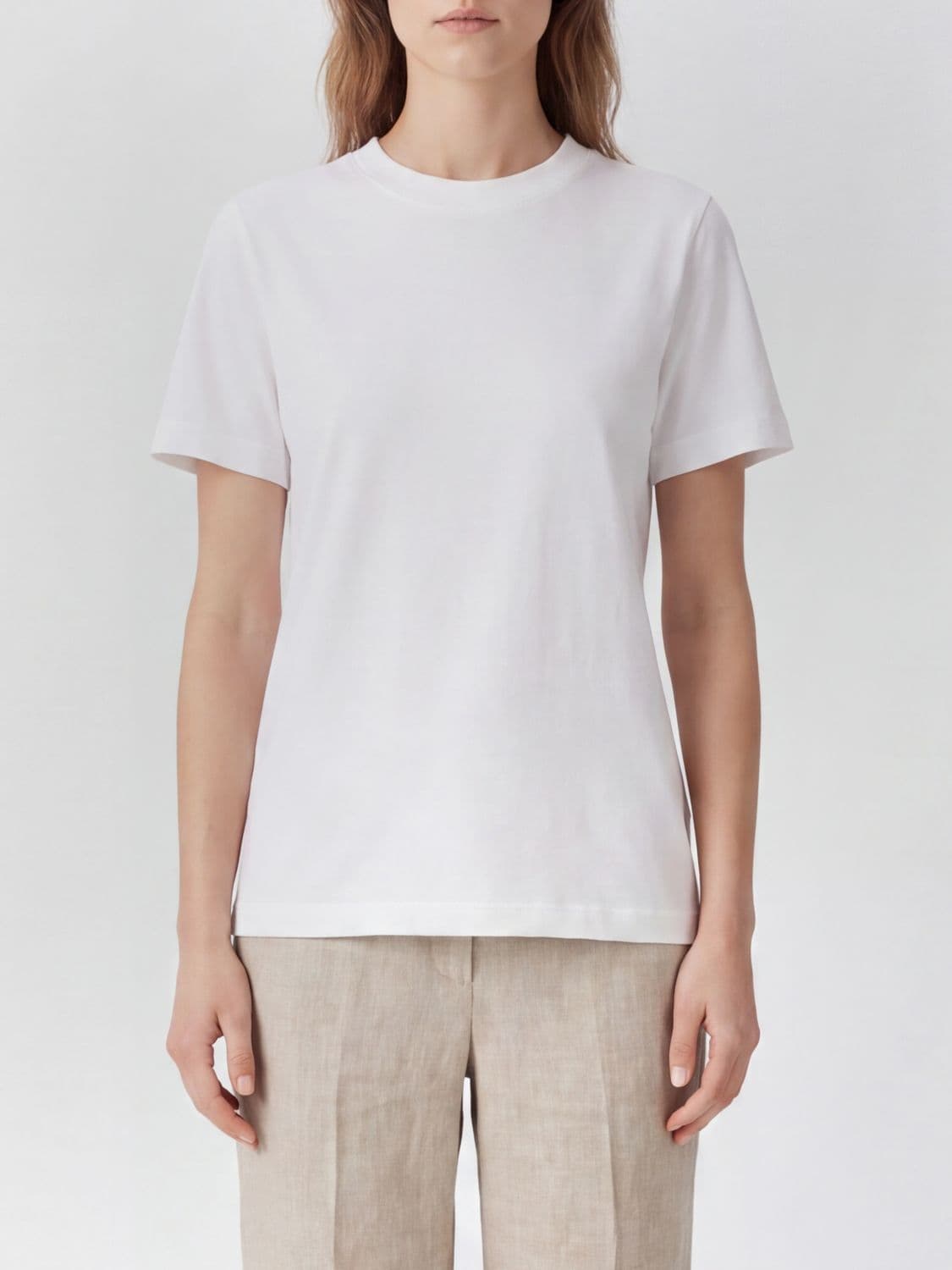 Filippa K Short-Sleeved T-Shirt in a Lyocell and Cashmere Blend