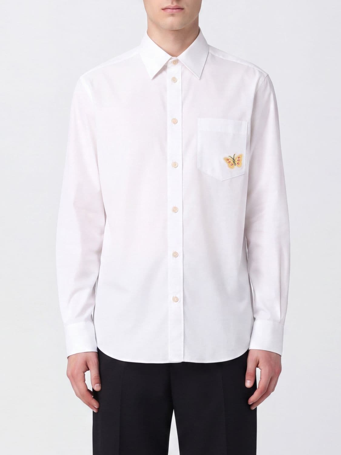 Valentino Garavani Long-Sleeved Cotton Shirt with Butterfly Print