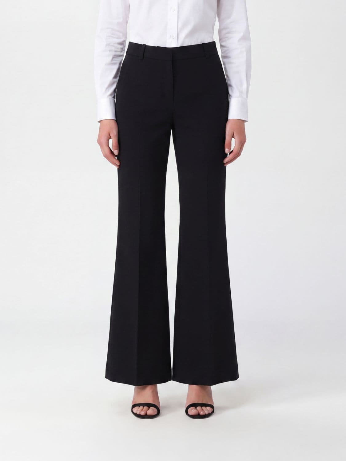 The Row Lind Flared Wool Trousers with Mid-Rise Waist and Belt Loops · 2