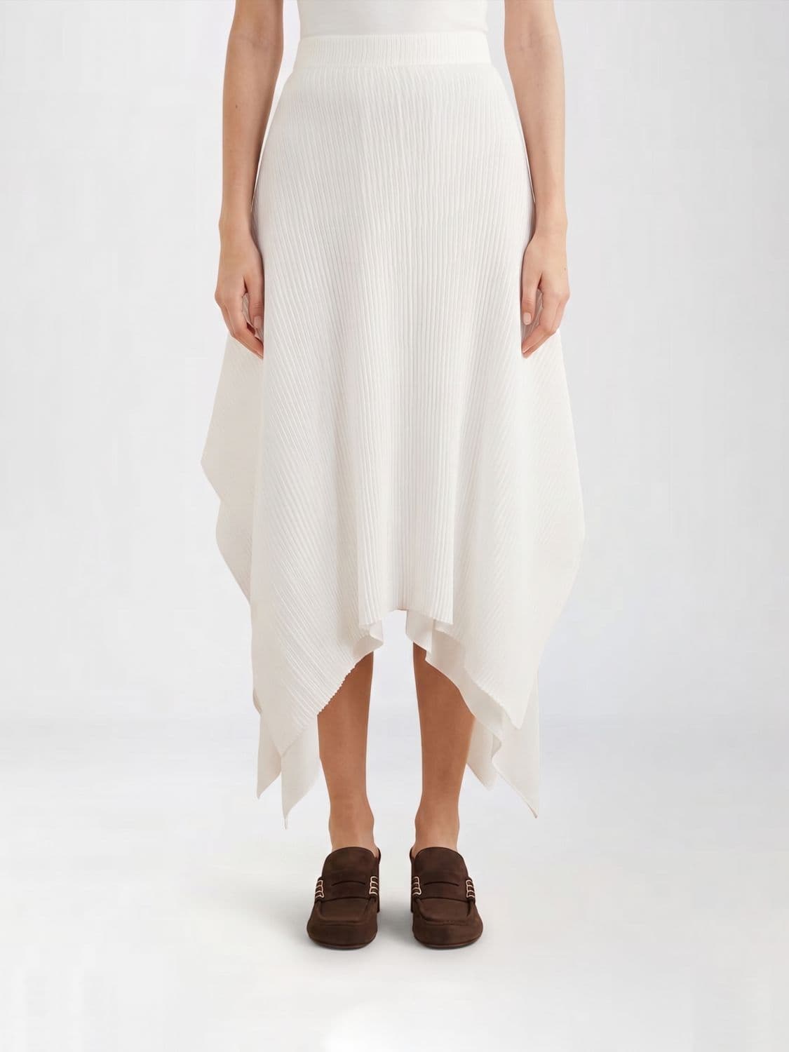 Jw Anderson High-Waisted Asymmetrical Knit Midi Skirt