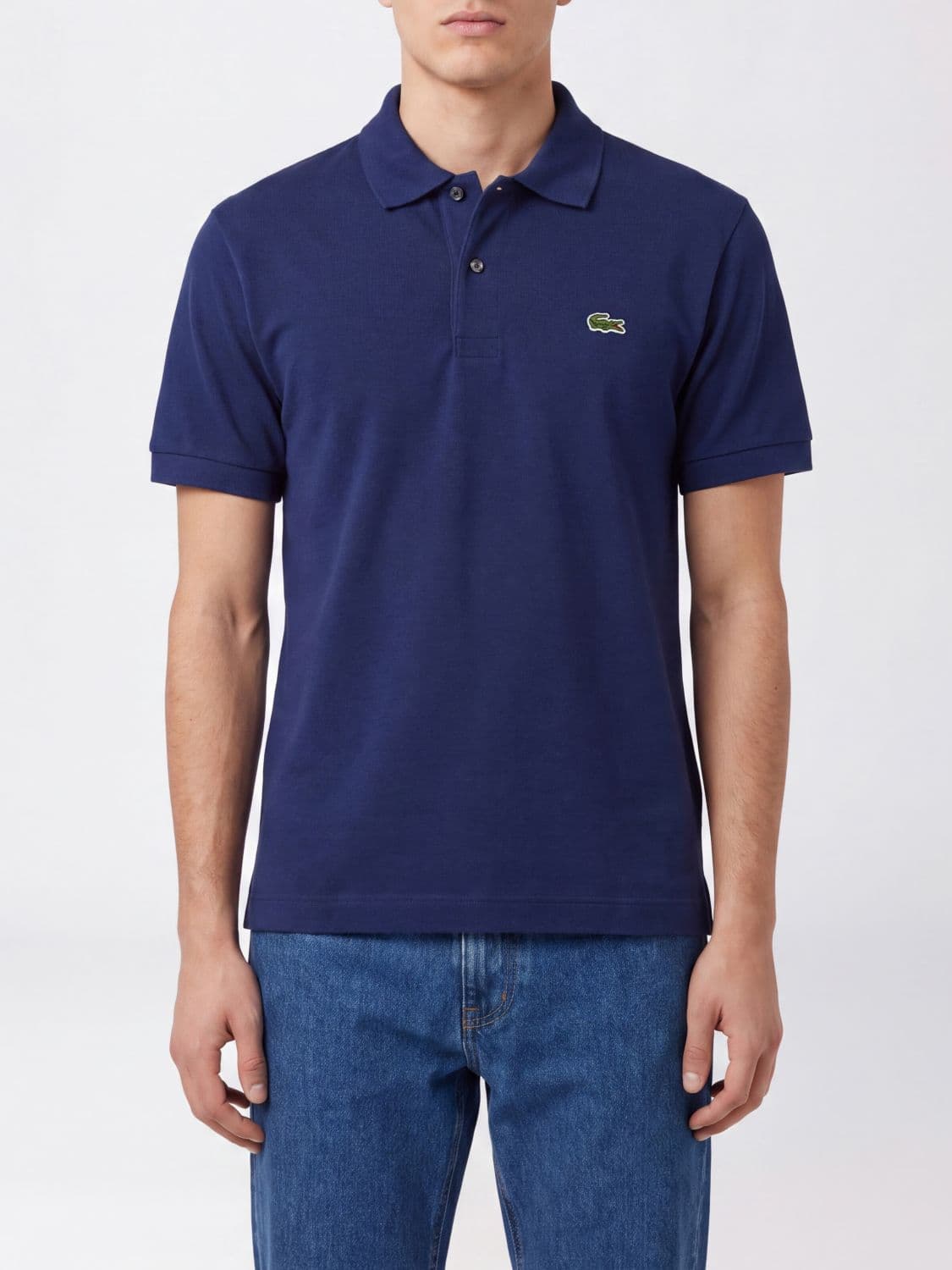 Lacoste Classic Short-Sleeved Cotton Polo Shirt with Logo Patch