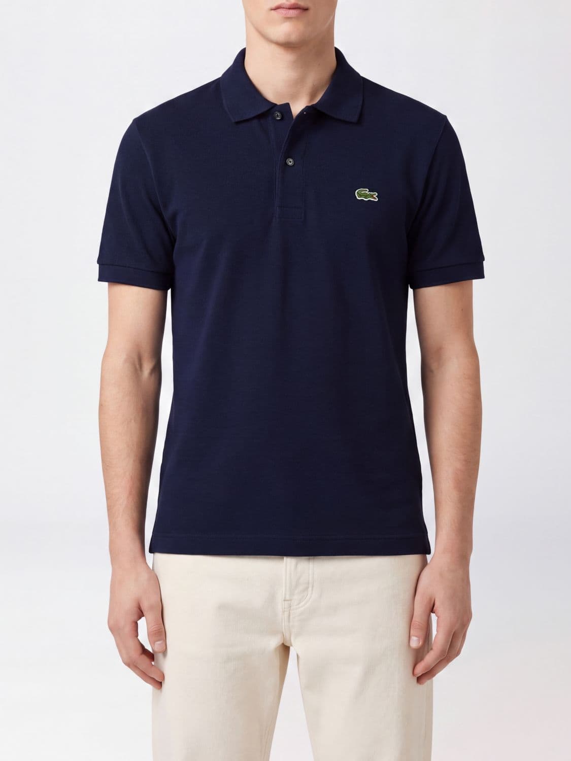 Lacoste Classic Short-Sleeved Cotton Polo Shirt with Logo Patch