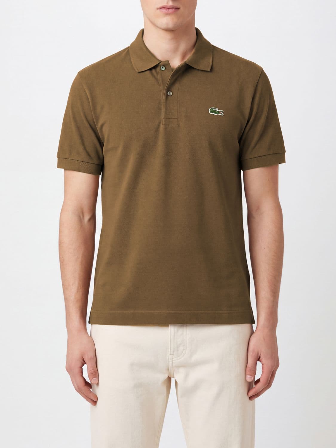 Lacoste Classic Short-Sleeved Cotton Polo Shirt with Logo Patch