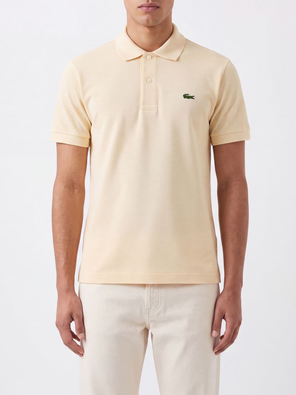 Lacoste Classic Short-Sleeved Cotton Polo Shirt with Logo Patch