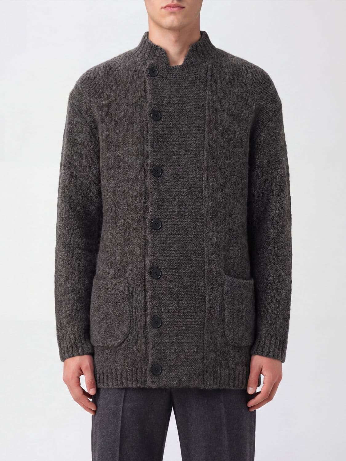 Giorgio Armani Cashmere and Silk Cardigan with Patch Pockets