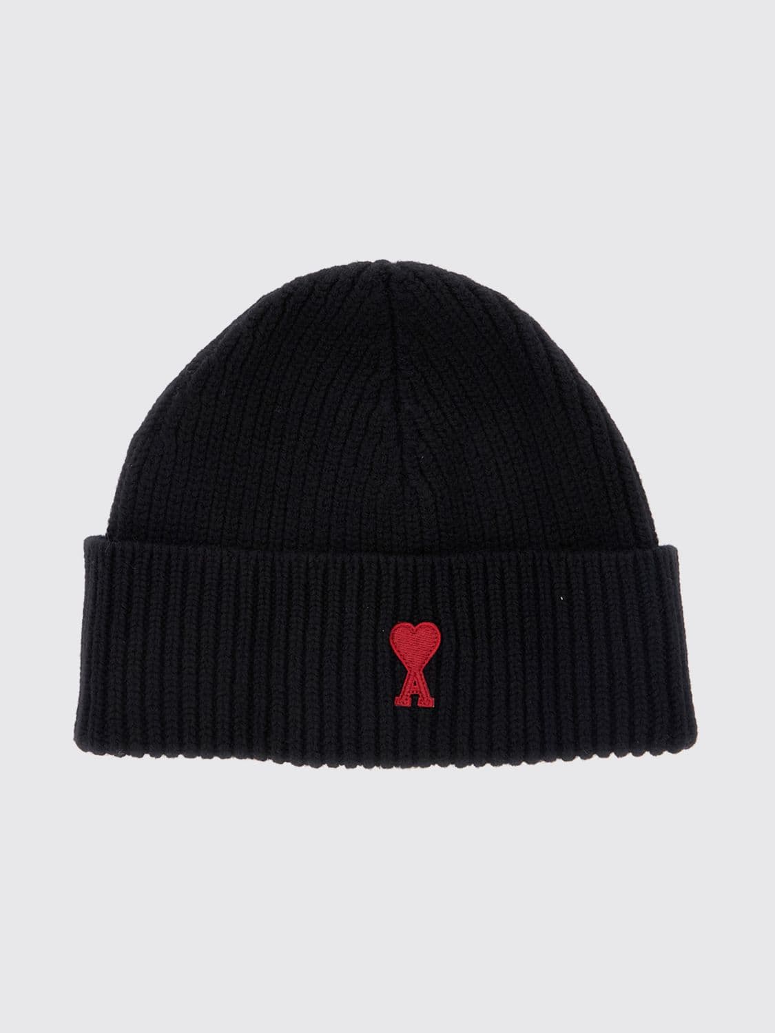 Ami Paris Wool-Blend Beanie with Logo