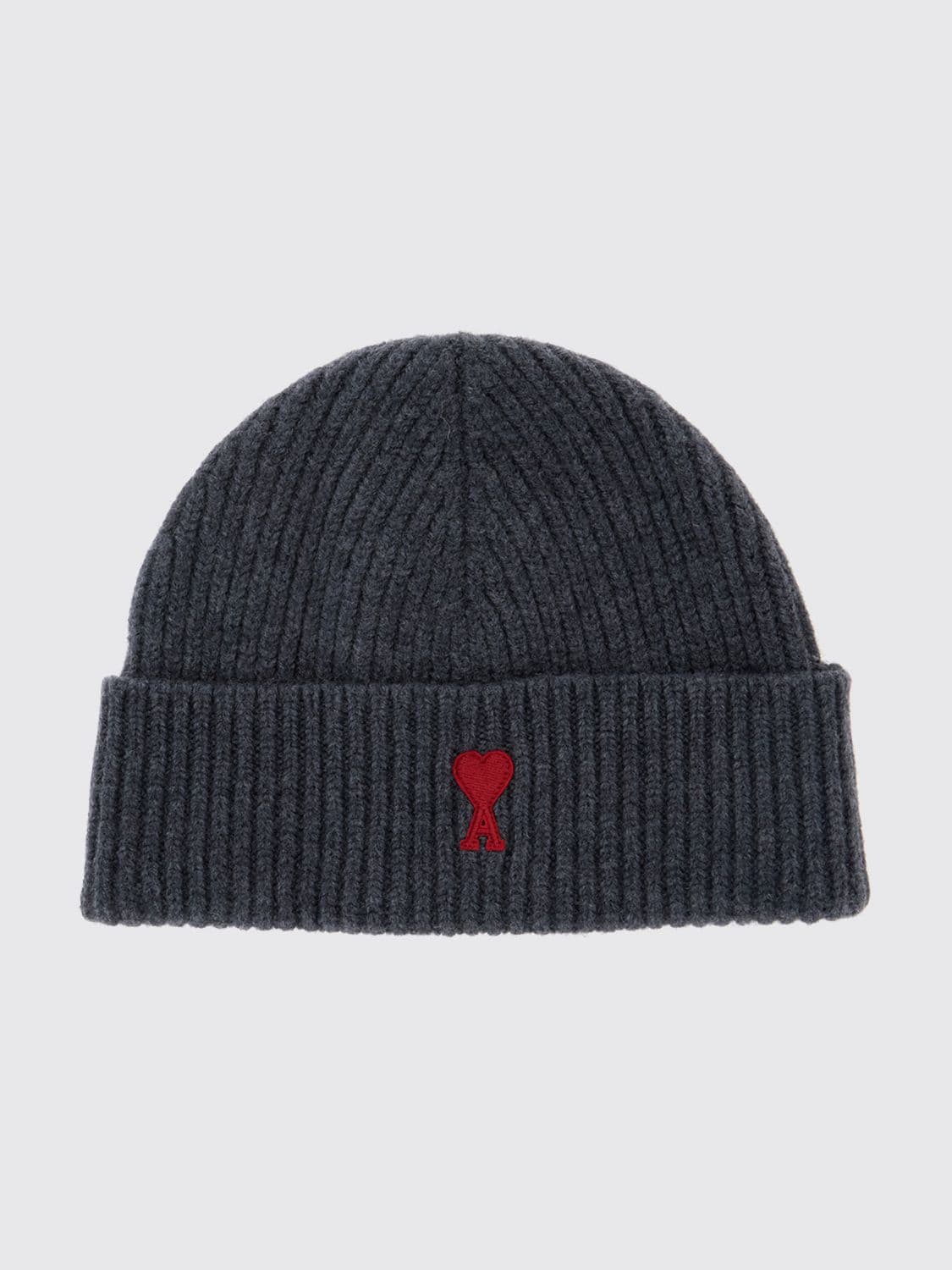 Ami Paris Wool-Blend Beanie with Logo
