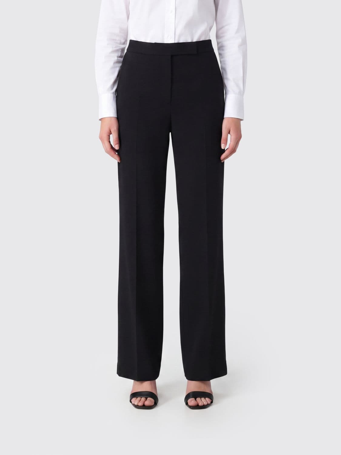 Max Mara High-Waisted Straight-Leg Trousers in a Tailored Cotton Blend