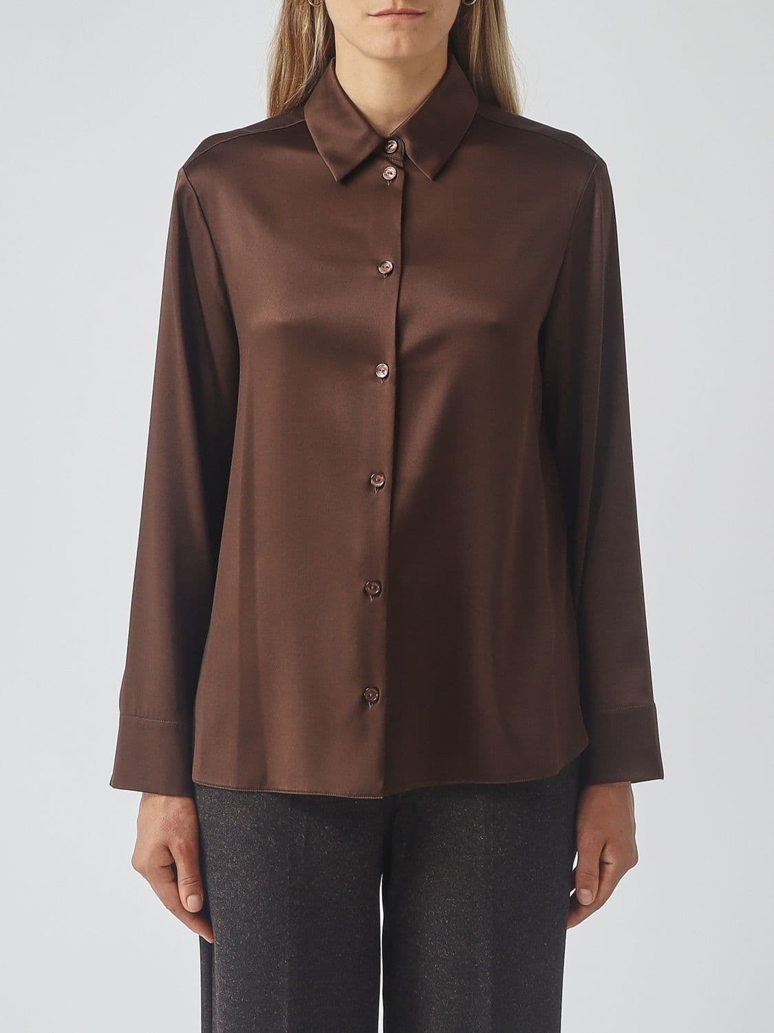 Mm Max Mara Shirt Woman color Cocoa