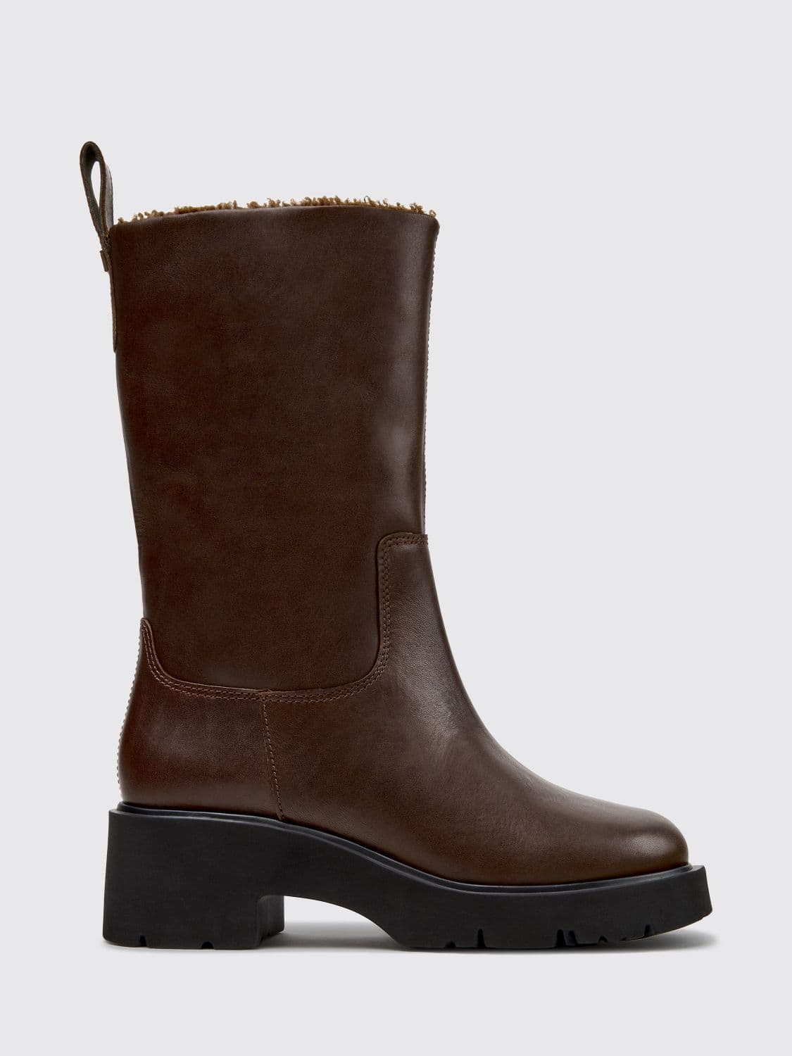 Camper Milah Smooth Leather Calf Boots with XL Extralight Sole