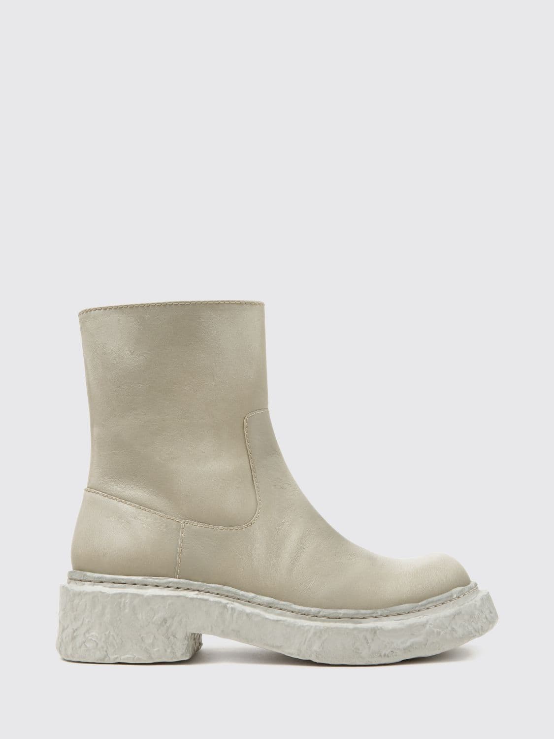Camperlab Vamonos Distressed Leather Western Boots with Side Zip
