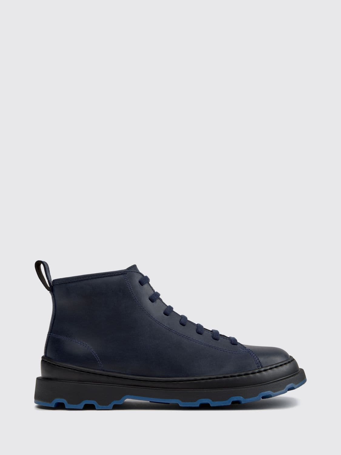 Camper Brutus+ Nubuck Lace-Up Boots with Side Zip