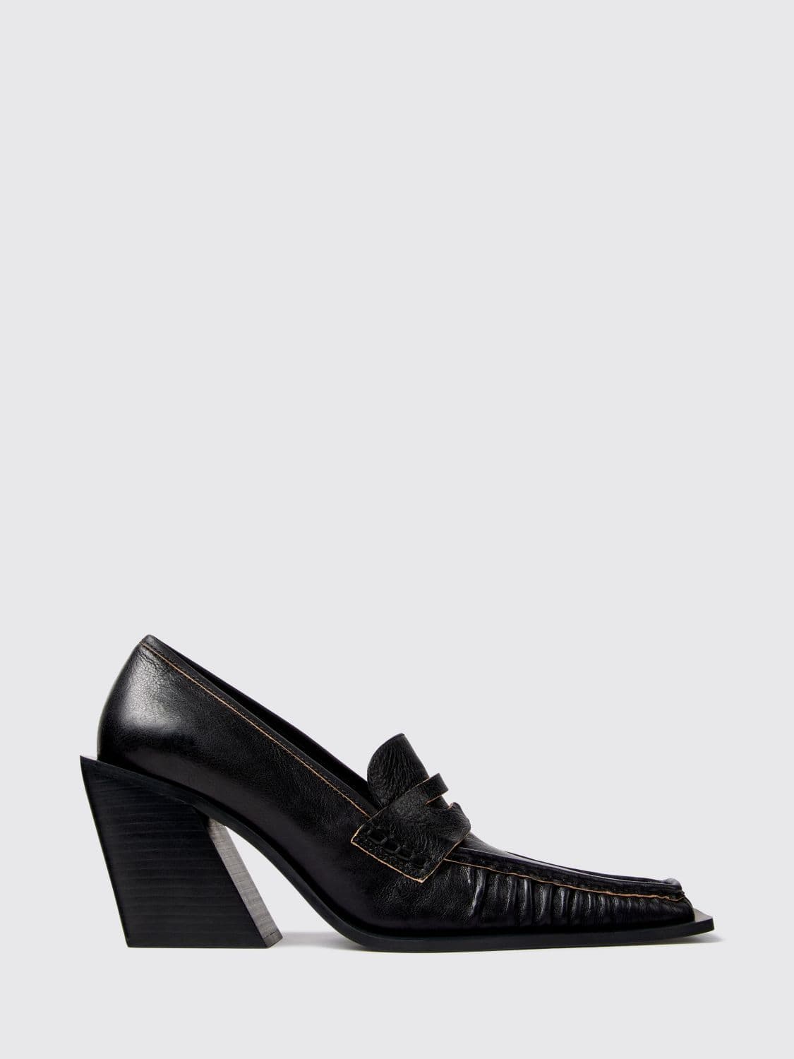 Camperlab Escandalo Smooth Leather Loafers with Square Toe