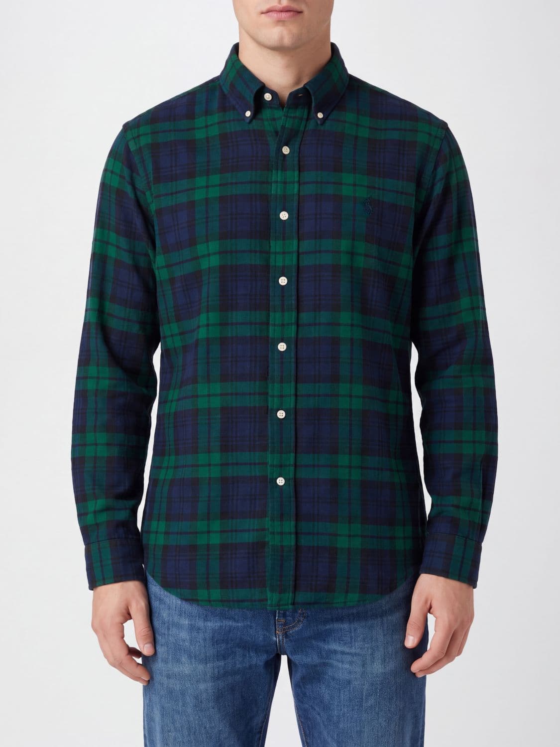 Polo Ralph Lauren Check Stretch Cotton Button-Down Shirt