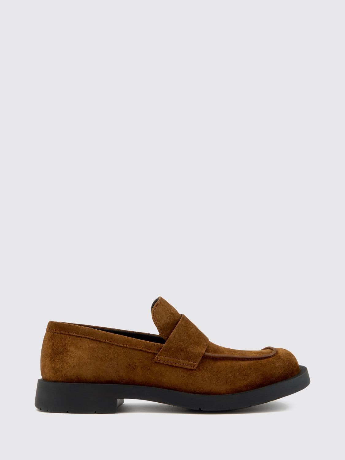 Camperlab Mil 1978 Suede Loafers with Saddle Strap and Round Toe