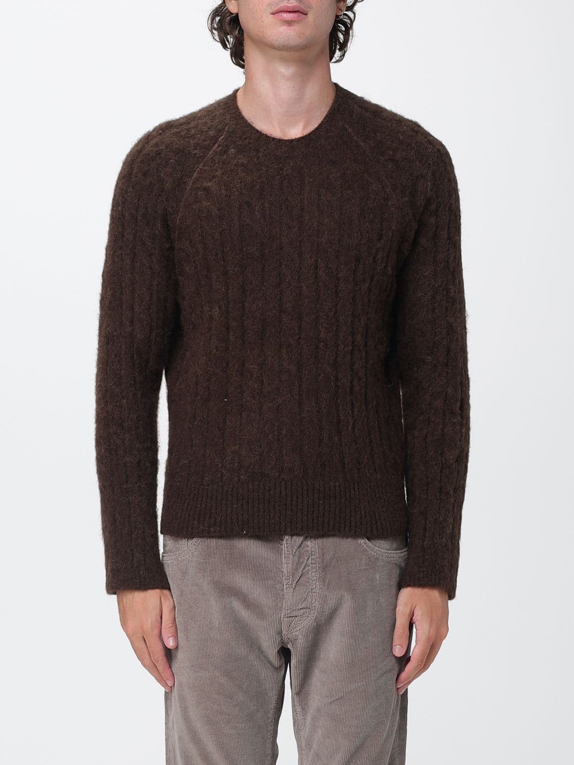 Diana Studio Long-Sleeved Crewneck Sweater in Alpaca Wool Blend
