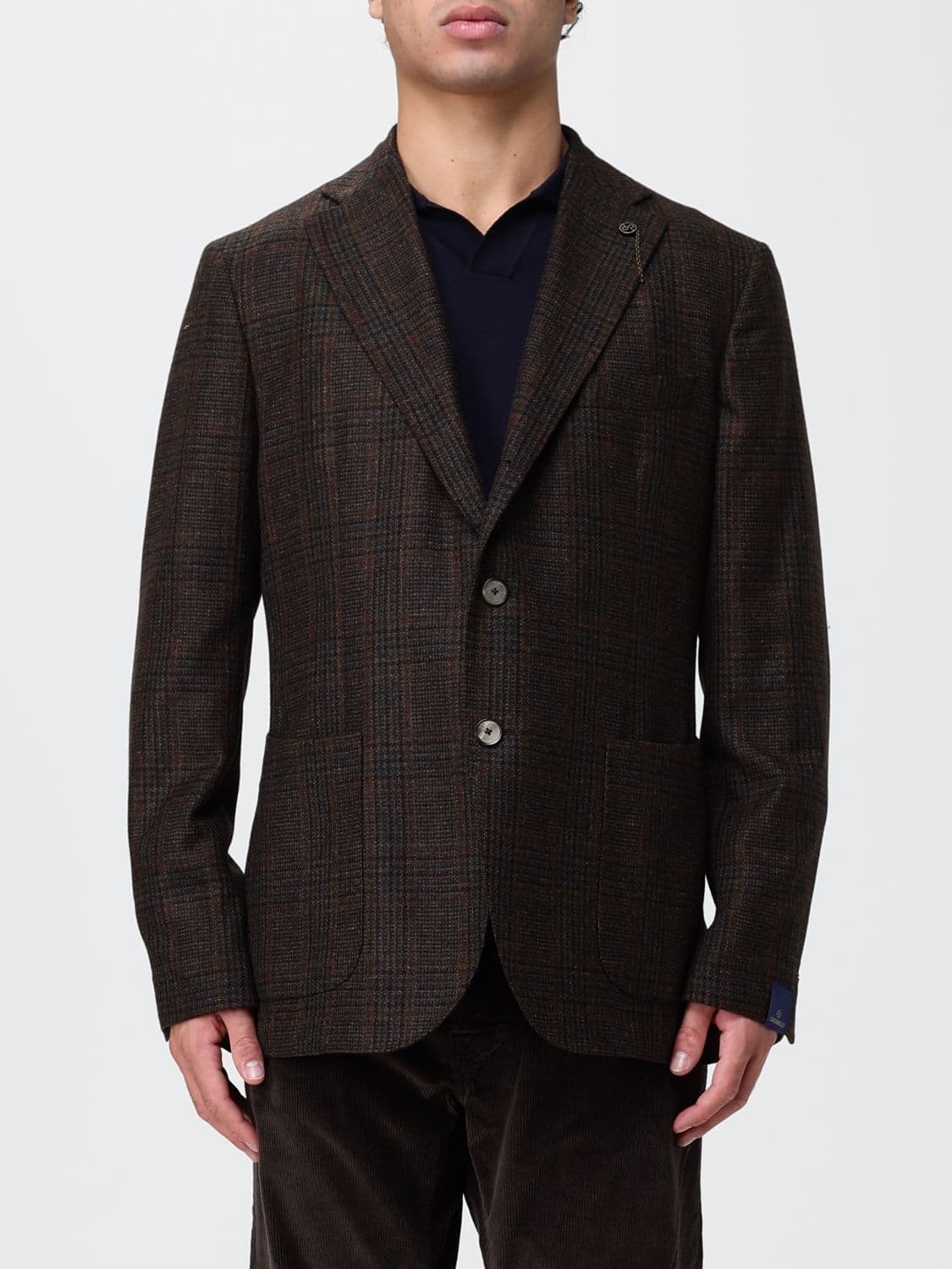 Santaniello Single-Breasted Super 110's Virgin Wool Blazer