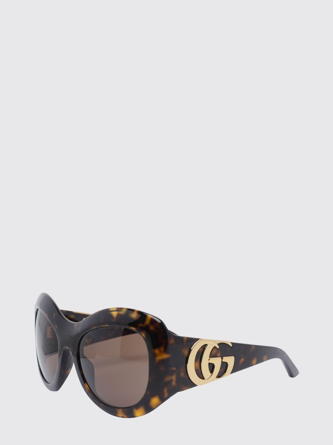Gucci Cat-Eye Sunglasses in Tortoiseshell Acetate with GG Monogram Logo