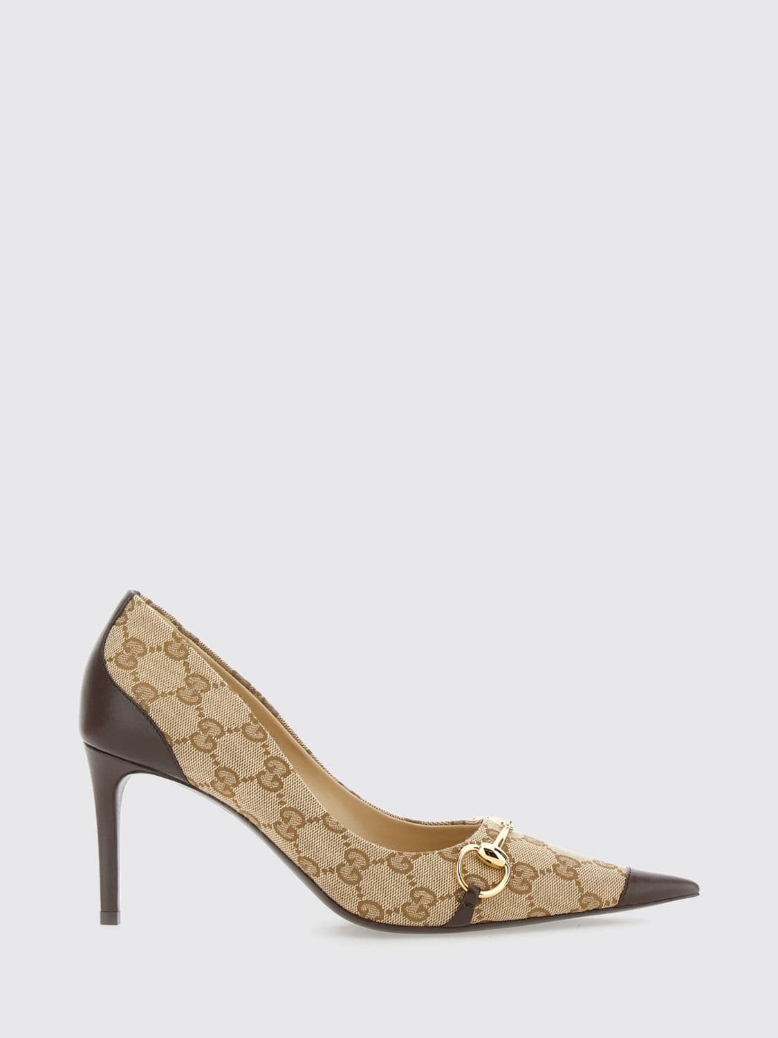 Gucci GG Jacquard Pumps with Horsebit Detail and Stiletto High Heel