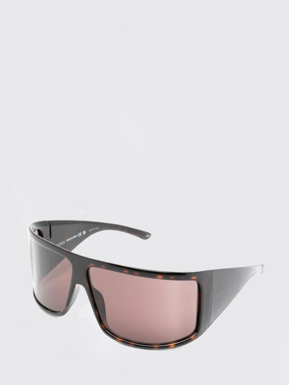 Gucci Rectangular Acetate Shield Sunglasses with Dark Lenses · OS
