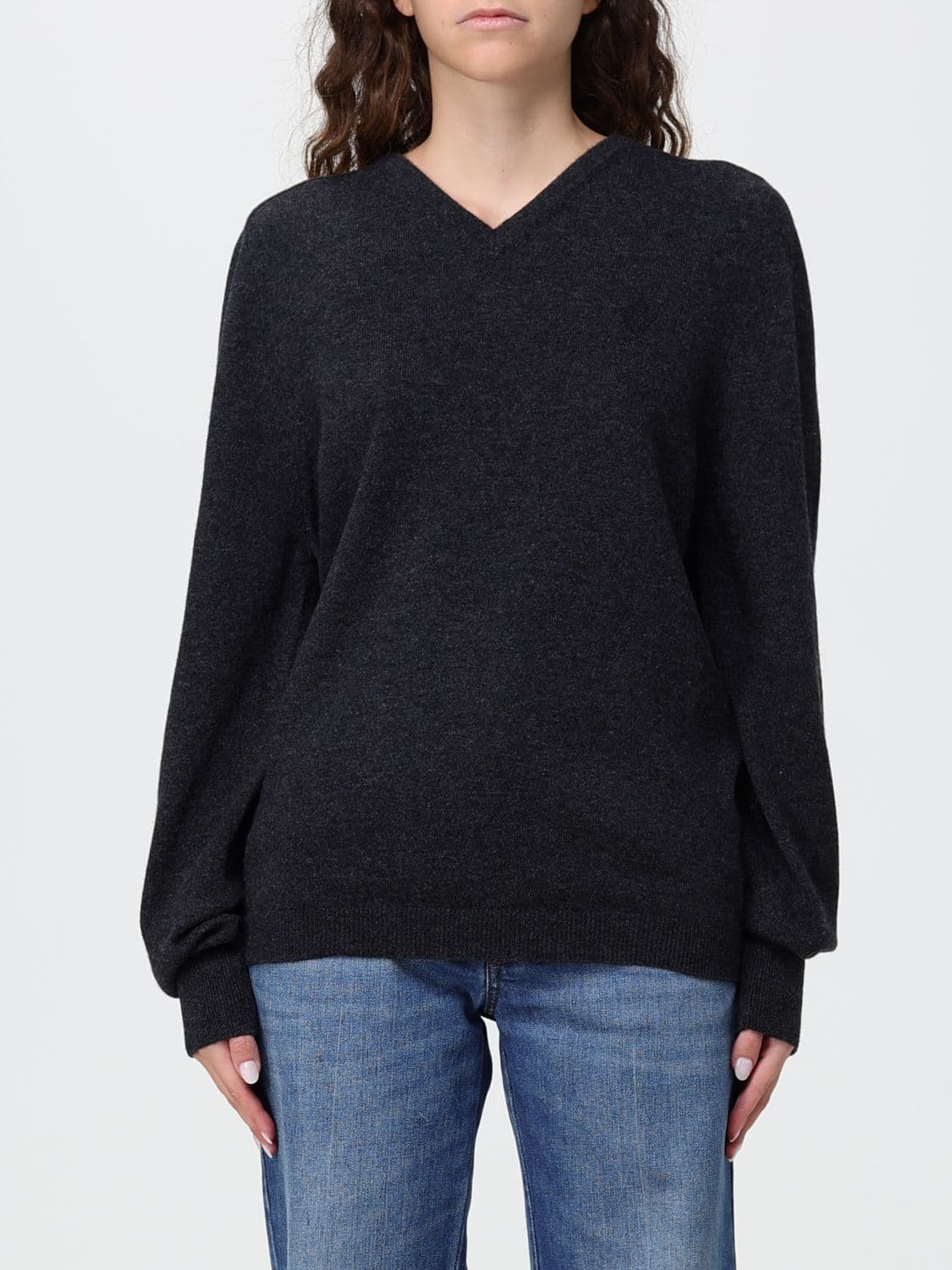 Gucci Pure Cashmere V-Neck Jumper with Ribbed Trims