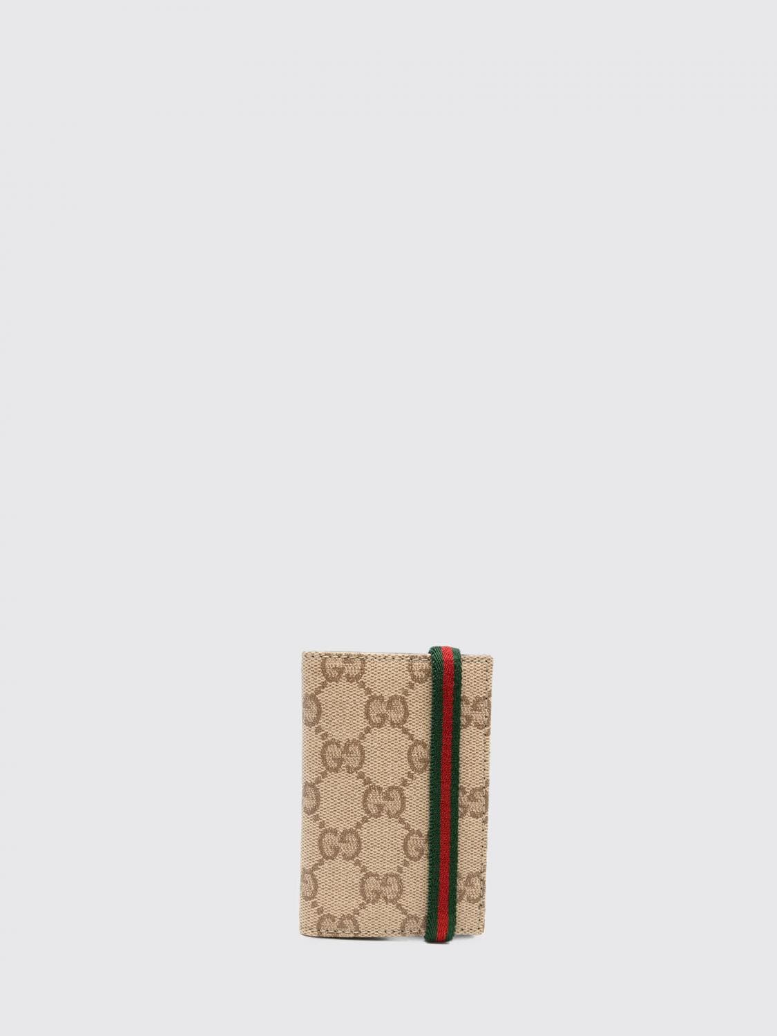 Gucci Bifold Card Holder in GG Supreme Canvas with Web Stripe Detail