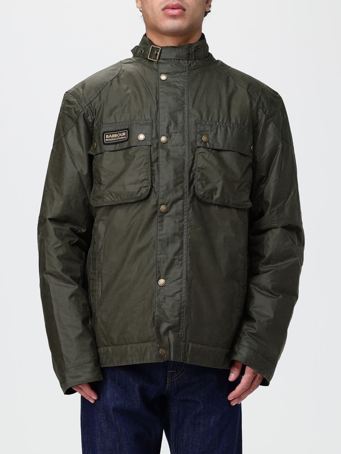 Barbour International Drifter Windproof Waxed Cotton High Neck Jacket
