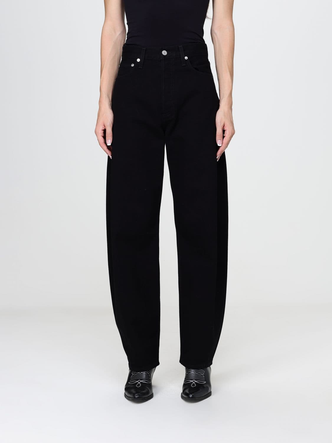 Agolde Luna High-Waisted Baggy Jeans in Sustainable Regenerative Cotton Denim