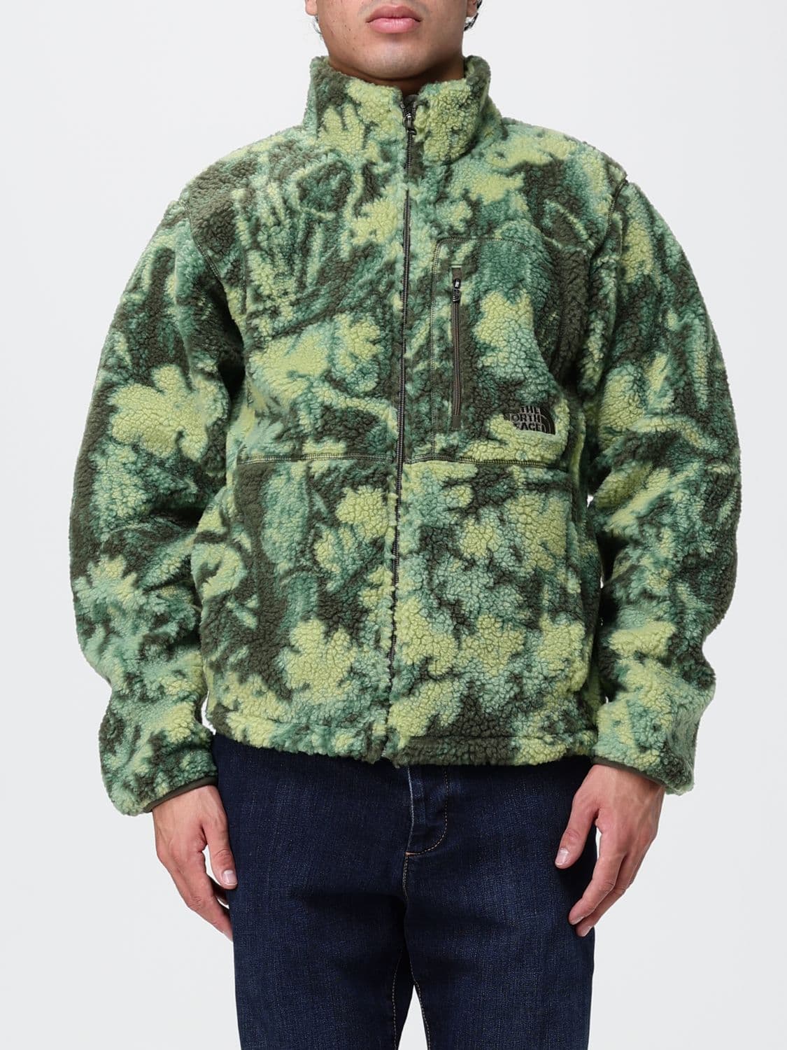 The North Face Extreme Pile Floral Print Fleece Jacket with High Neck