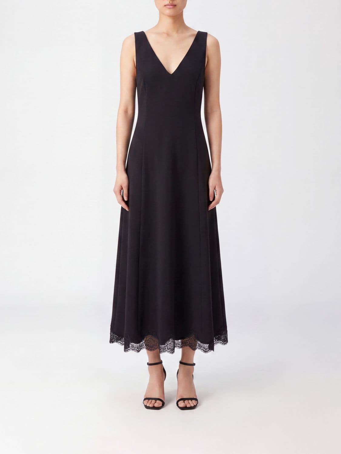 Valentino Garavani Off-The-Shoulder Wool and Silk Flared Midi Dress · 40