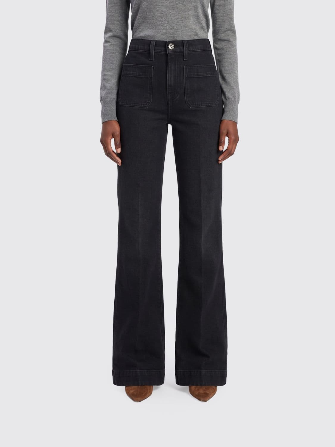 7 For All Mankind Jeans Woman color Black