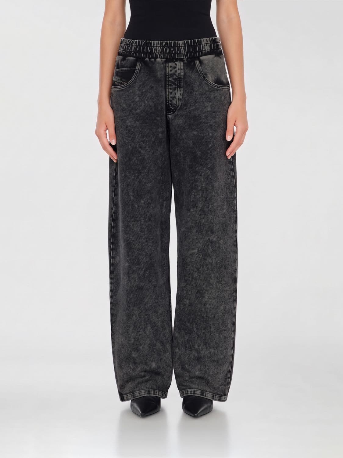 Diesel P-Stuky Mid-Rise Cotton Denim Wide-Leg Jeans