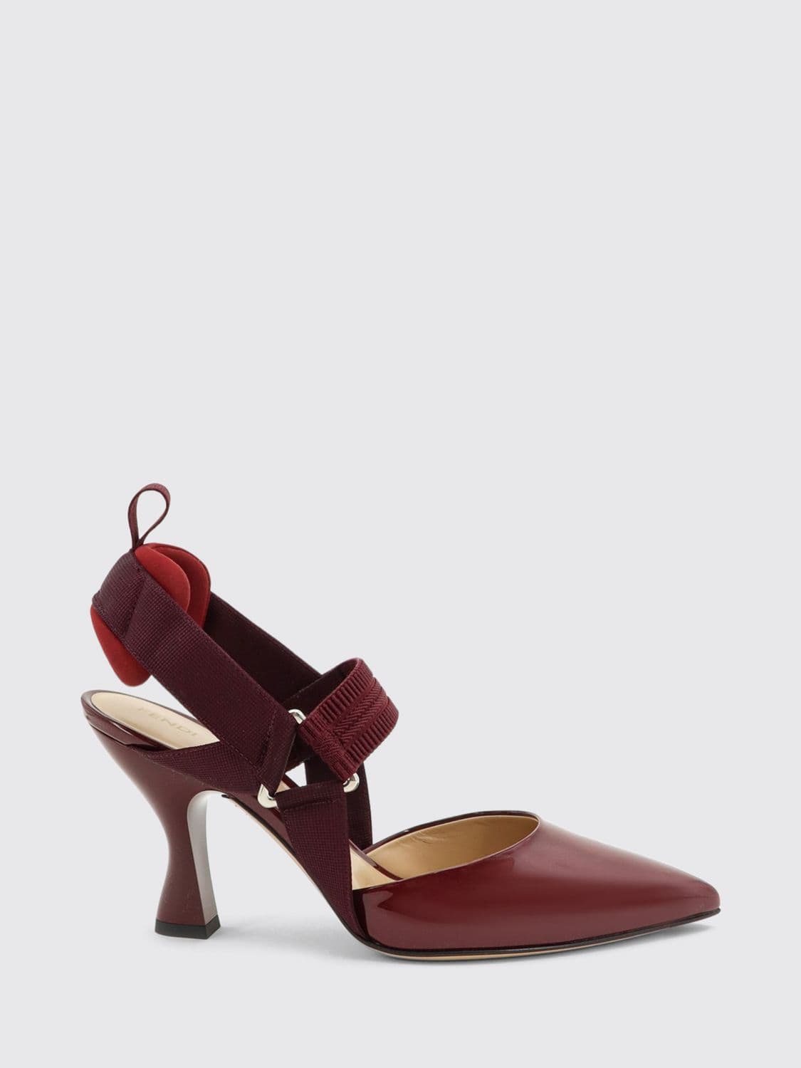 Fendi Colibrì High-Heeled Calfskin Slingback Court Shoes