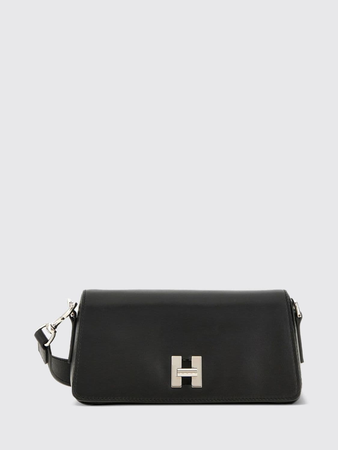 Hogan H-Turn Calfskin Leather Mini Shoulder Bag with Turn-Lock Closure