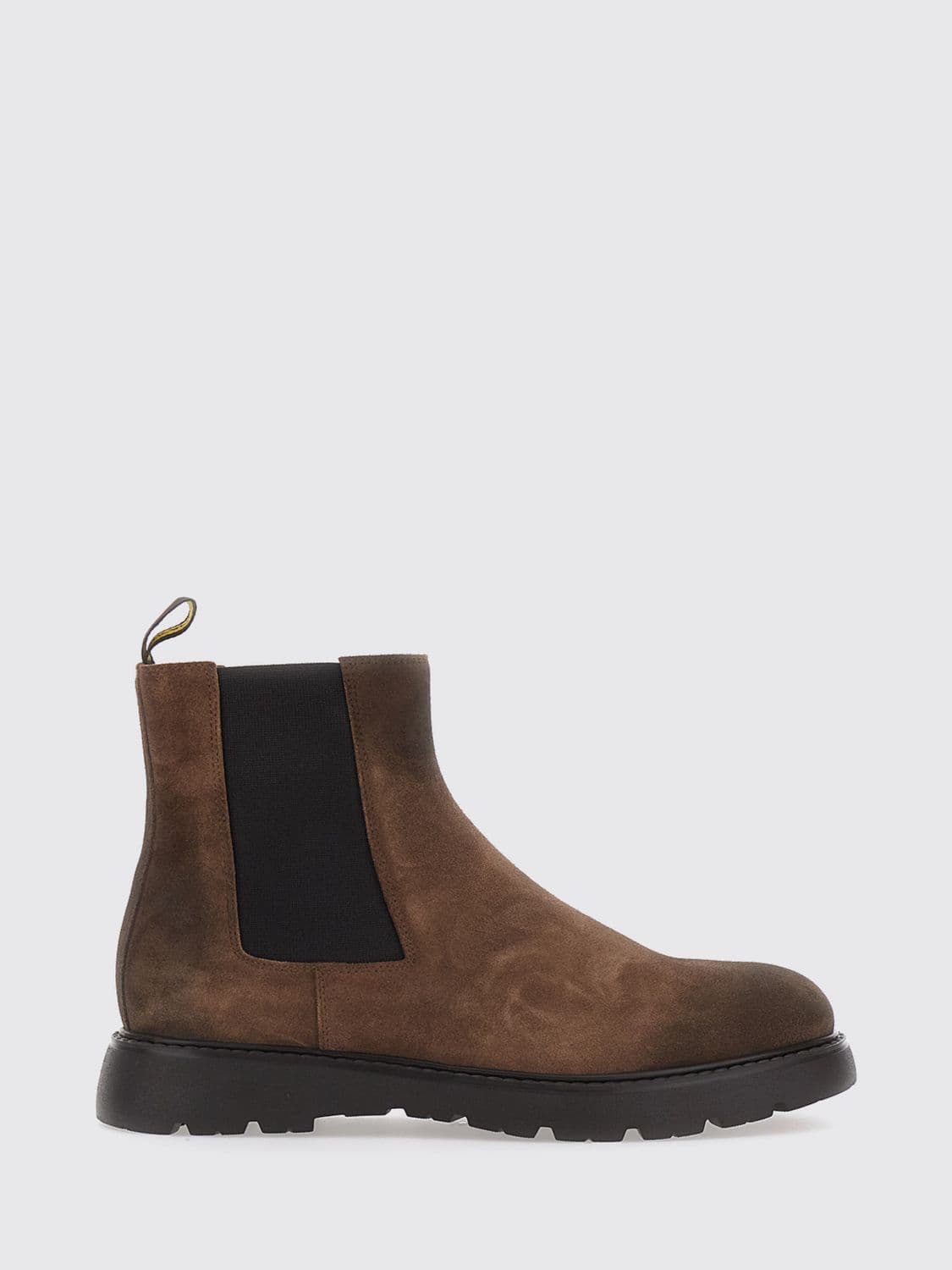 Doucal's Suede Chelsea Ankle Boots with Lug Sole