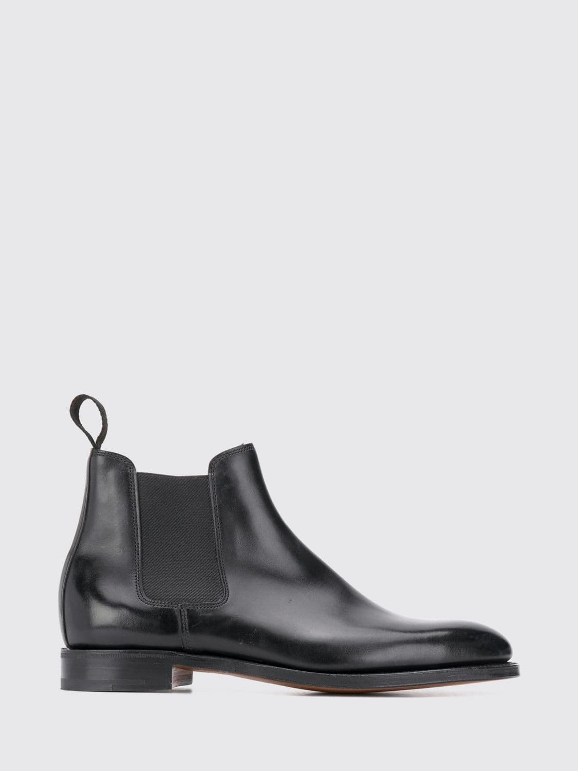 John Lobb Chelsea Boots in Smooth Calfskin Leather with Leather Sole